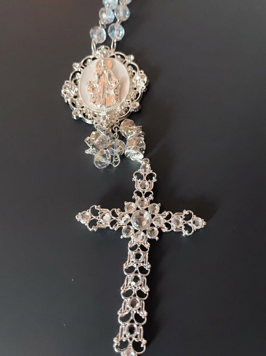 Terço de cristal artesanal